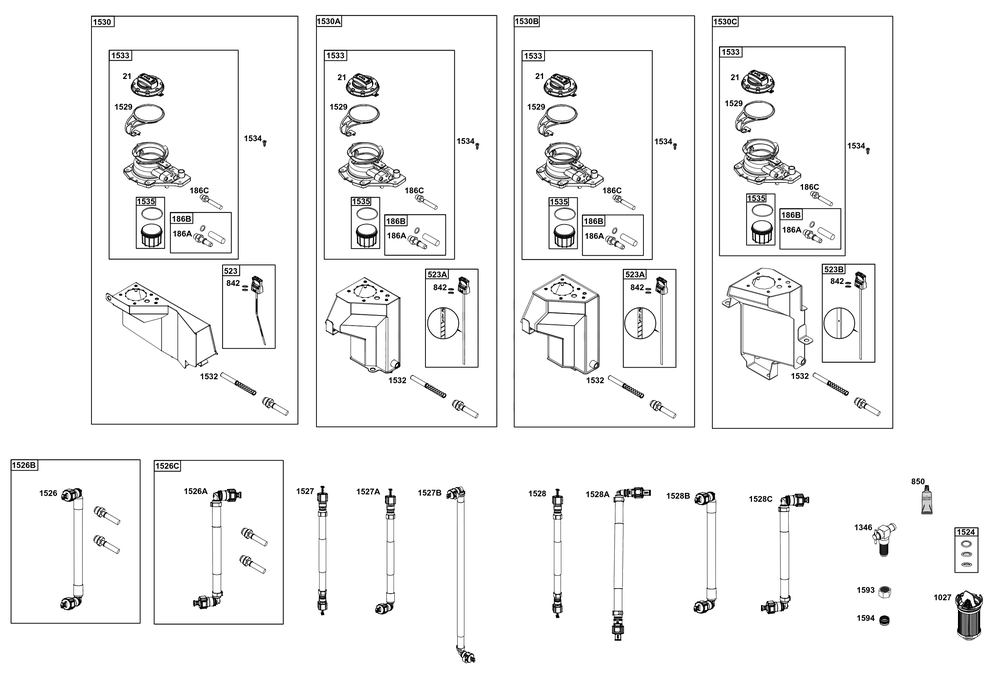 Oil Guard Group Diagram and Parts List for 61G877-0001-J1 400000 - 699999 Briggs and Stratton Engine